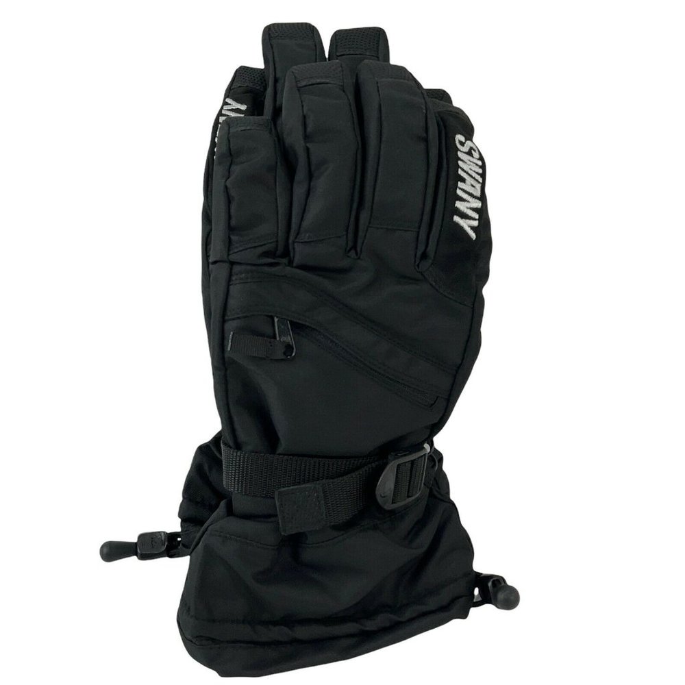 Swany Gloves Mens X-Over Sz M Ski Snowboard SX-85M Black HiPora Dry Lining Nwt - Picture 2 of 12
